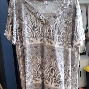 Paisley V-Neck Women's Top